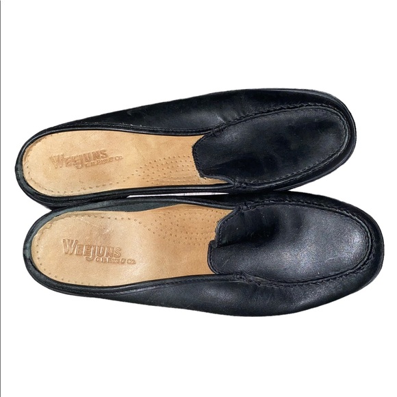 Weejuns Black Leather Mules Size 10 M - Picture 4 of 6